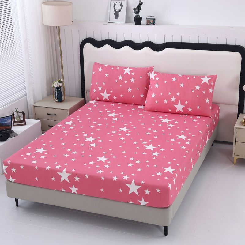 Lenzuolo con angoli in cotone con aloe di alta qualità - Coprimaterasso stampato per letto matrimoniale con elastico in vita per protezione dalla polvere_voghion.com