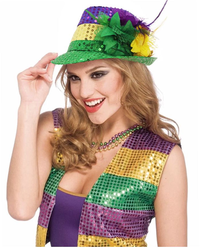 New Brazilian Carnival Three-Color Feather Jazz Hat Venice Party Ball Performance Props_voghion.com