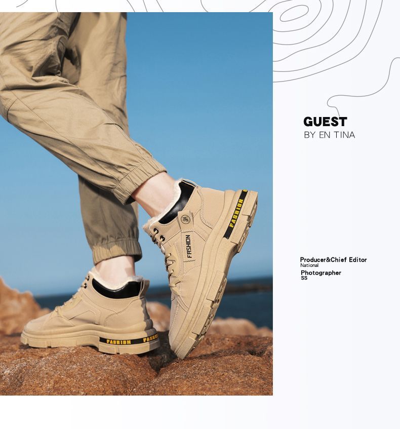 Herren-Winterstiefel mit dickem Fleecefutter, rutschfester Gummisohle, warm und langlebig für Outdoor-Wanderungen, tägliches Tragen, Schneestiefel, Outdoor-Baumwollschuhe_voghion.com