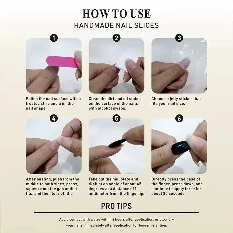 10PCS Short Duck Bill National Fortune Red Carved Press On Nails - Handmade Europe & America Hot Sale_voghion.com