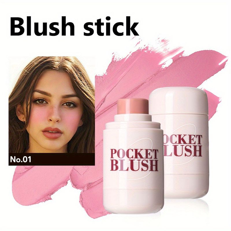 Cream Blush Lightweight Formula, Natural Color, Long-Lasting - Easy To Blend, Multi-Functional For Daily/Stage/Evening Makeup_voghion.com