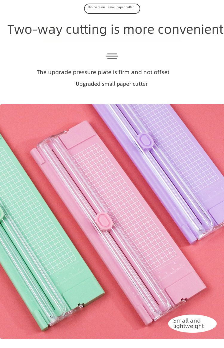 Kétirányú, kis A4-es papírvágó, mini hordozható, diákirodai papírvágóval, fotó origami vágással és vágással_voghion.com