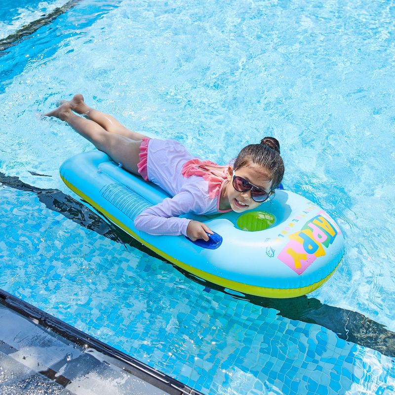 Pool & Accessories Kids Swimming Training Board With Handles Inflatable PVC Kickboard For Beginner Swimmers_voghion.com