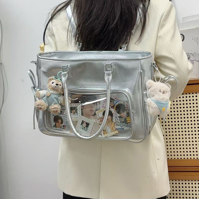 Star Chaser Concert Hidden Light Card Stand Tote Große Kapazität Pain Commuter Doppel-Schulter-Umhängetasche für Damen_voghion.com