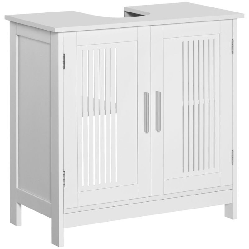 Sink Cabinet Adjustable Vanity Under With Doors Under Sink Bathroom With Modern Pedestal Cabinet Bathroom Kleankin S Cupboard 2_voghion.com