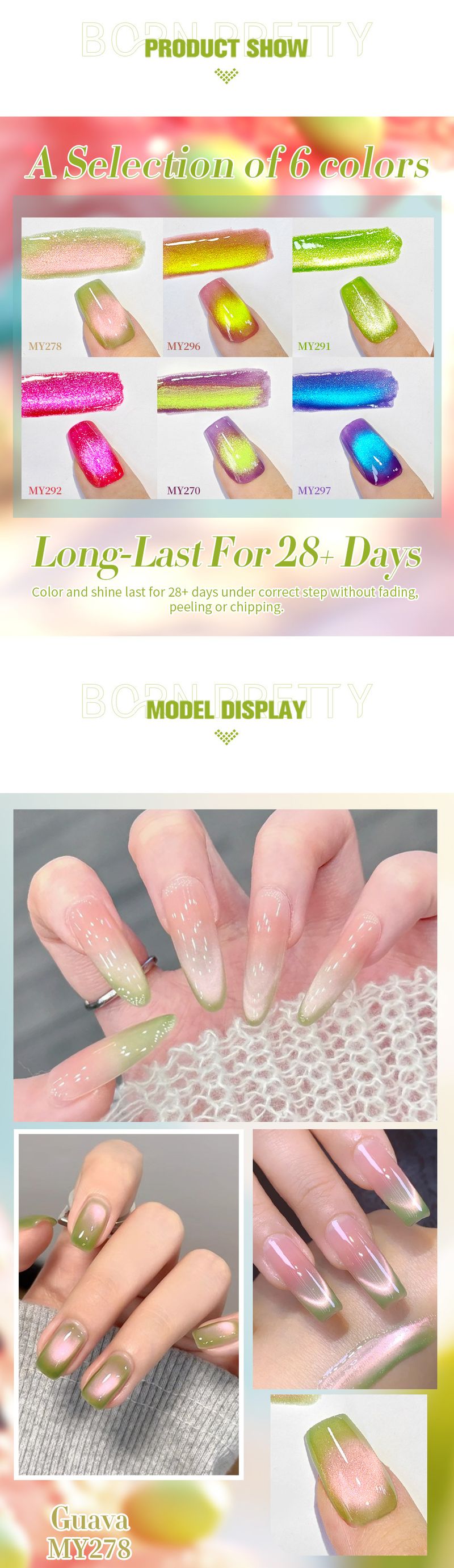Nagelkleber Beliebte Frucht Katzenauge Nagellack Kleber Aufhellung Guave Glasperlen Aufhellung Nagelstudio Spezialset_voghion.com