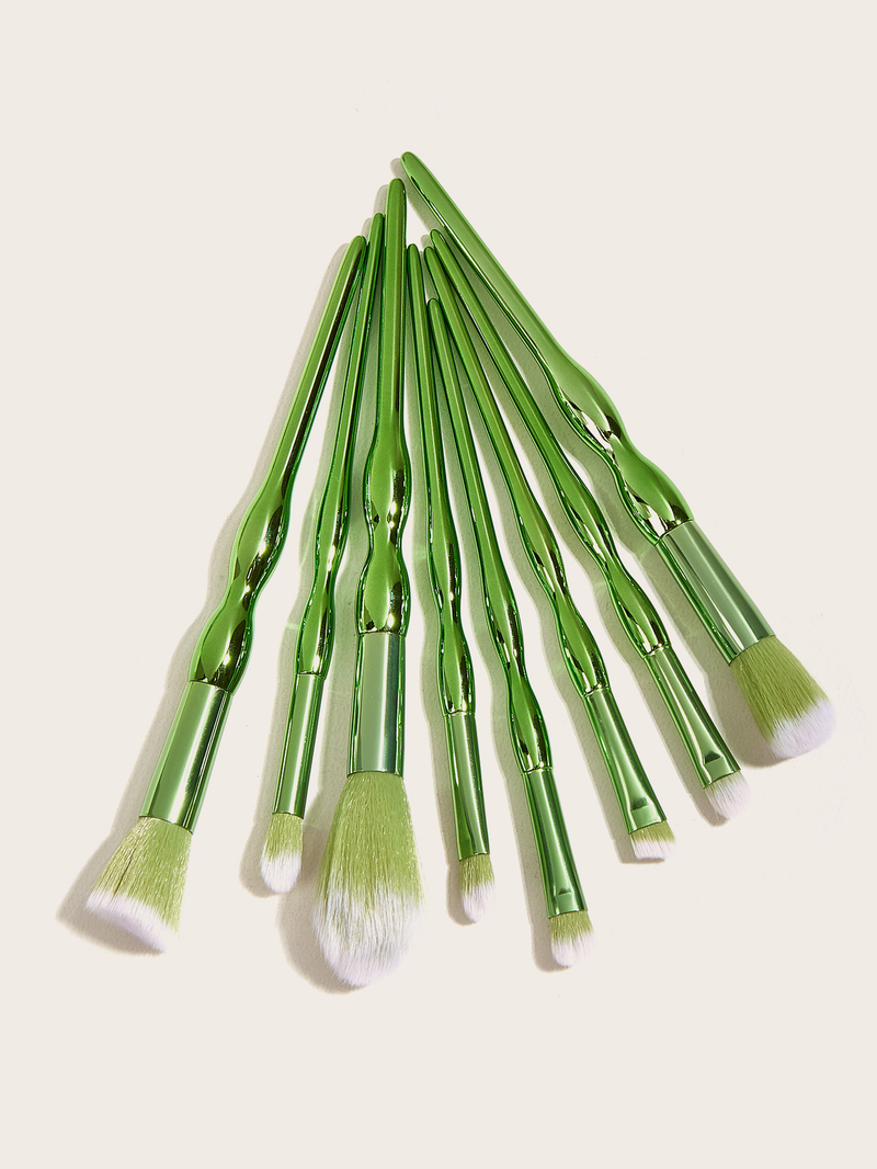 Set di 8 pennelli per trucco, zucca verde, pennello per ombretto, pennello per cipria, strumenti di bellezza GUJHUI_voghion.com
