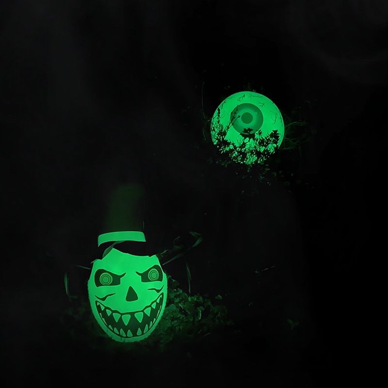 Glow-in-the-Dark Halloween Inflatable Decorations – Spooky Ghost, Pumpkin & Bat Set For Outdoor & Indoor Party Scenes (Multi-Color Options)_voghion.com