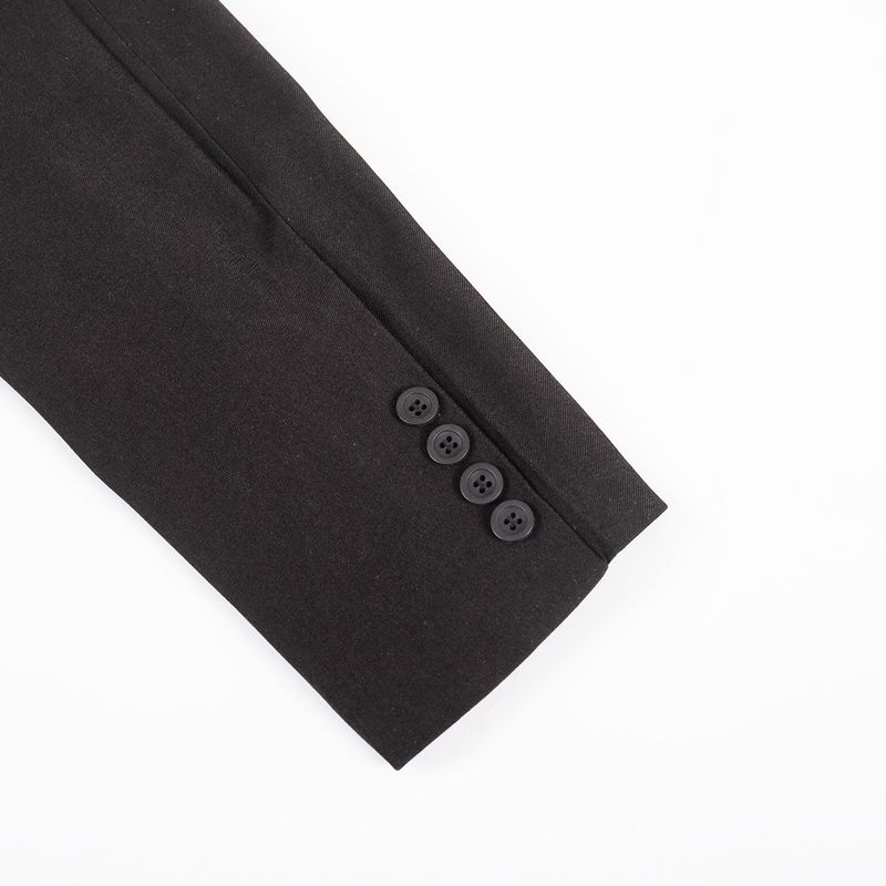 Women's Blazer And Mini Skirt Set - European American Style, 2025 Y2K Aesthetic, Structured Shoulder, Lapel Collar Blazer + Mini Skirt Suit_voghion.com