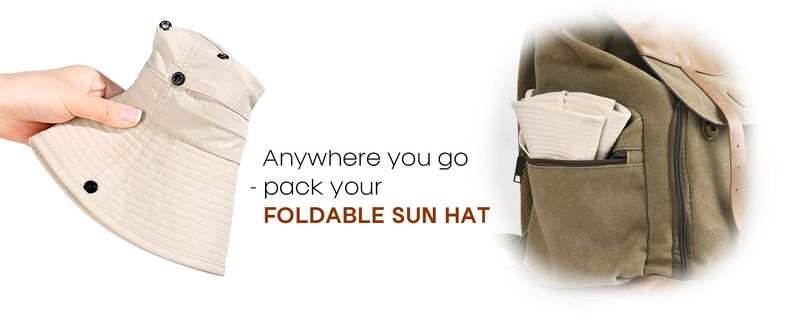 FURTALK Sun Hats For Women Ponytail UPF 50+ Beach Summer Hat Wide Brim Packable Cowboy Hat_voghion.com
