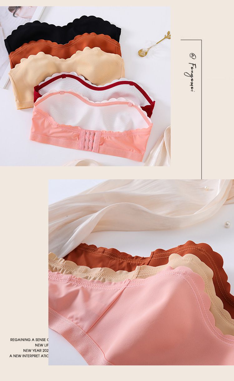 Sous-vêtements et vêtements de nuit Soutien-gorge sans bretelles antidérapant pour femme avec boucles dans le dos_voghion.com