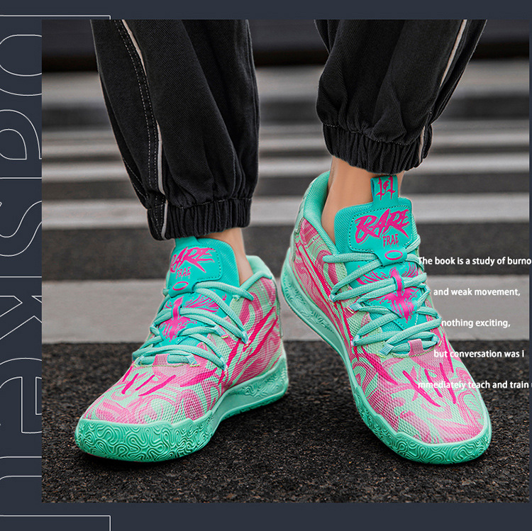 Zapatillas deportivas de baloncesto para estudiantes varones, prácticas zapatillas deportivas para niños con suelo de cemento que absorben los golpes, resistentes al desgaste y antideslizantes_voghion.com