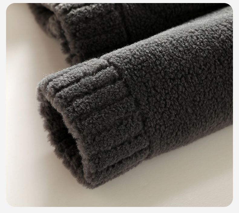 Manteau réversible en laine mélangée pour homme – Veste à revers avec fermeture éclair double face et doublure en fausse fourrure pour l'hiver_voghion.com