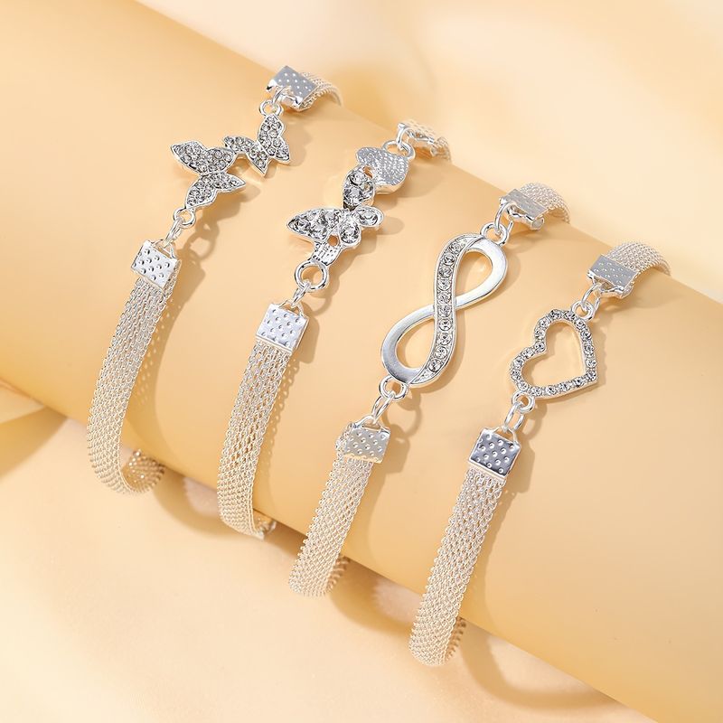 Heißer Verkauf Infinity Diamant-besetzte Figur-8 Kreative einfache Legierung Fußkettchen_voghion.com