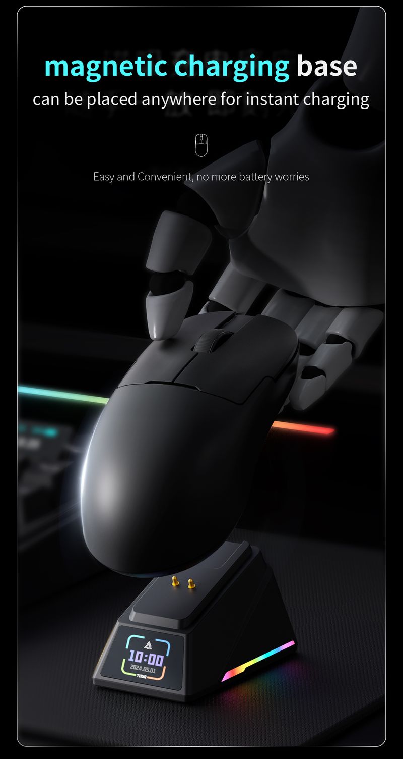 AZZ 59 59P APEX USB Wireless Bluetooth 2.4G Gaming 26000 DPI Mice For Gamer Mouse PC Laptop_voghion.com