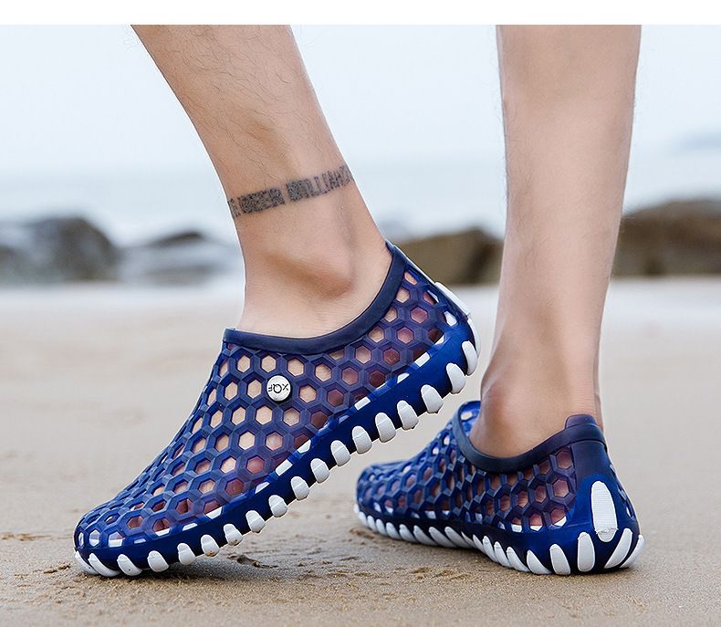 2025 Summer Men's Water Wading Couple Beach Mesh Sandals Trendy Outerwear Anti Slip And Breathable Good_voghion.com