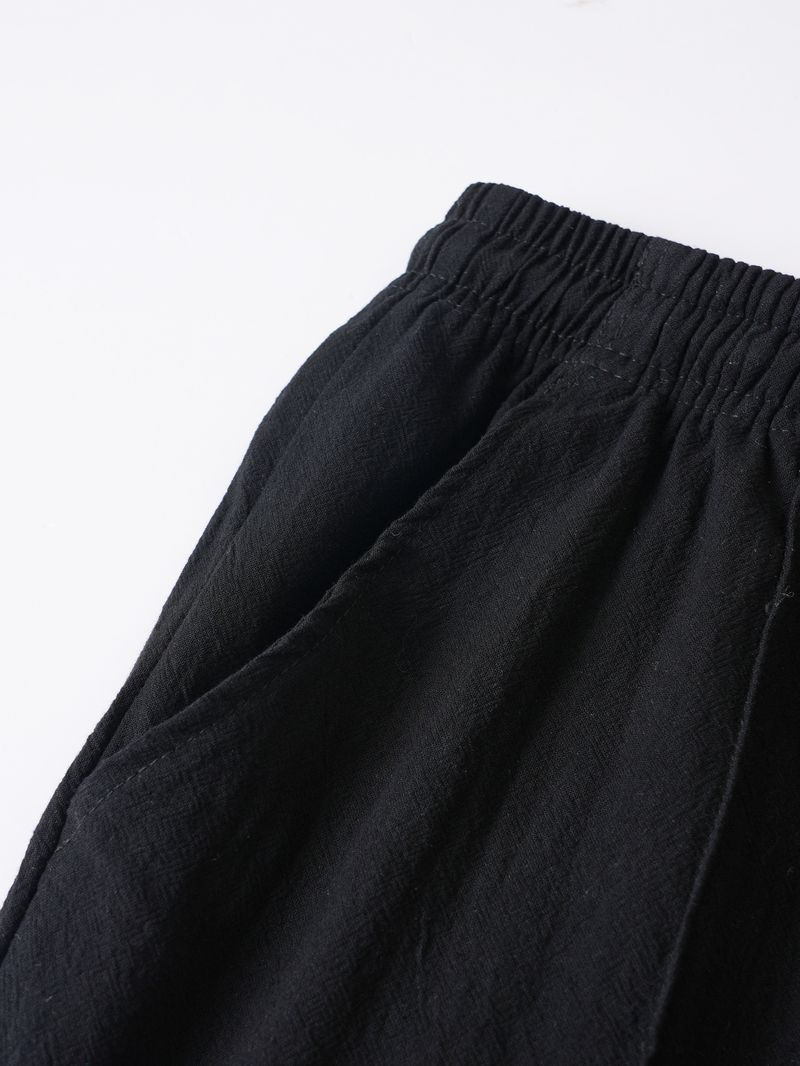 Men's Linen-Cotton Drawstring Shorts – Breathable Summer Casual & Beach Pants (S-XXXL, Relaxed Fit, Quick-Dry, Machine Washable)_voghion.com