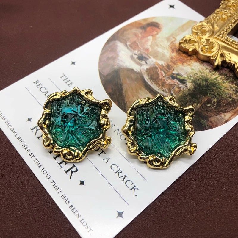 Vintage Necklace, Earring Set, High-end And Exquisite, Hot Selling Accessories, Purple Lava Jelly, Copper, Sweater_voghion.com