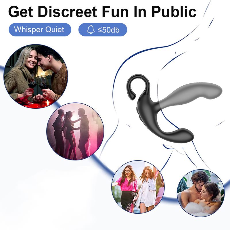 Anal Plug Vibration Prostate Stimulation 10 Frequency Butt Insertion Massager_voghion.com