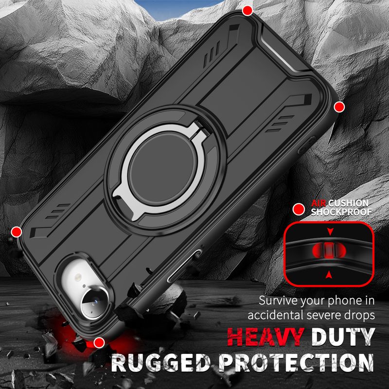 Hülle für iPhone 16E 16 15 14 13 12 11 Pro Max Plus Kickstand Slide Kameraschutz Roter Ring Drop Stoßfeste Abdeckung_voghion.com