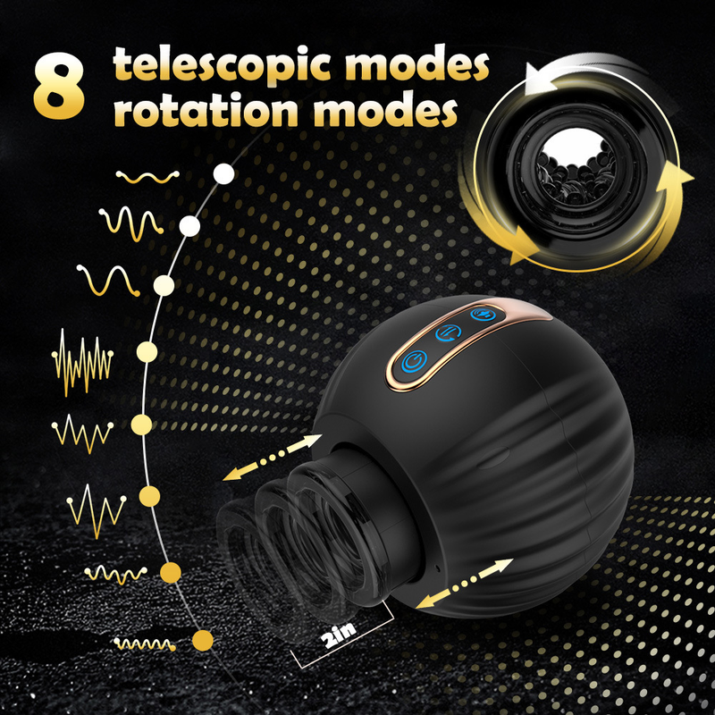 Small Pumpkin Aircraft Cup Male Masturbator Fully Automatic Retractable Rotating Male Exerciser Adult Sex Toys_voghion.com