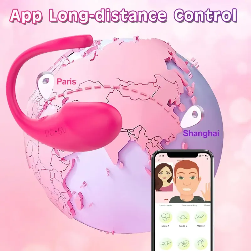 App-gesteuerter Vibrator für Frauen, Klitorisstimulator, G-Punkt-Stimulator, tragbares Liebes-Ei, vibrierendes Sexspielzeug für Erwachsene_voghion.com