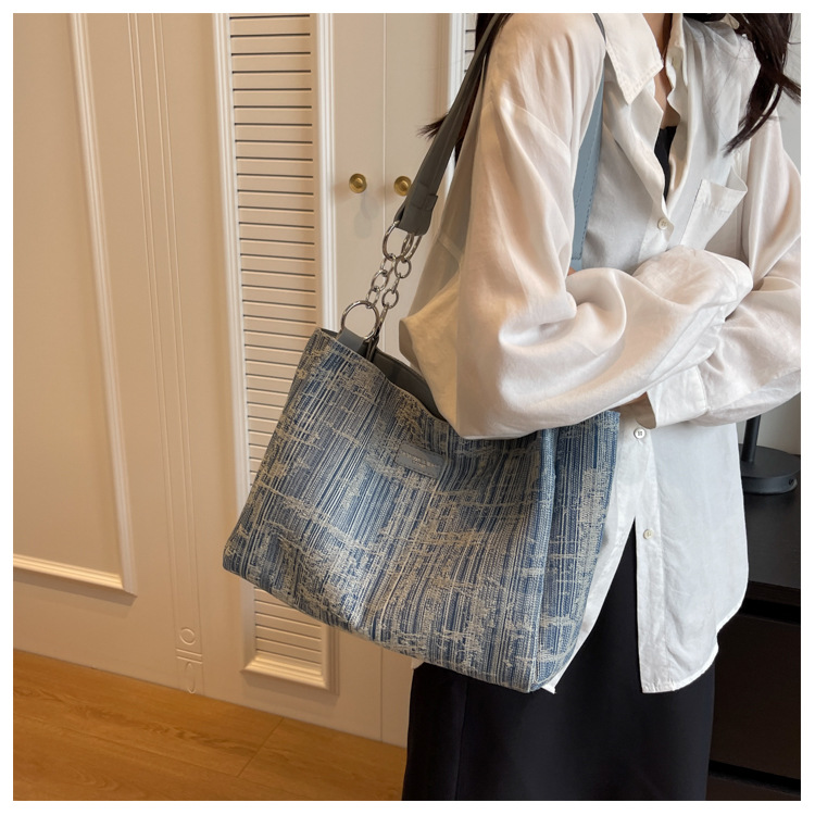 Nuova versione coreana della borsa di grande capacità Borsa a tracolla in tela casual All-match da donna Borsa a tracolla semplice moda Borsa da donna transfrontaliera_voghion.com