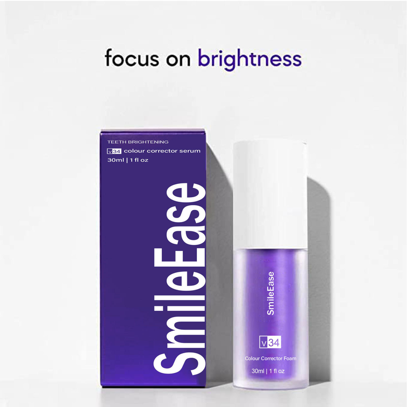V34 Purple Bottled Press On Whitening Oral Cleansing Mousse Toothpaste_voghion.com