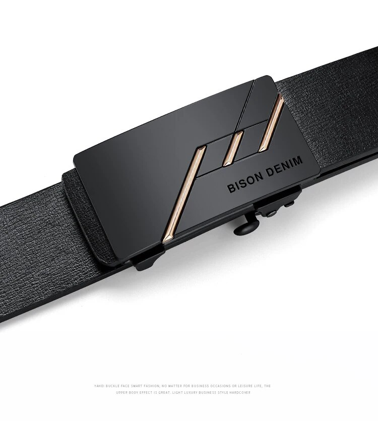 HOT Automatic Alloy Buckle High Quality Fashion Business Cow Genuine Leather Belt for Men_voghion.com
