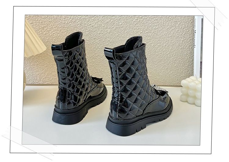 Stivali Martin alla moda per bambine Mother&kids 2025 Autunno Nuovi stivali singoli alla moda per bambine Stivali in pelle alla moda per bambini_voghion.com