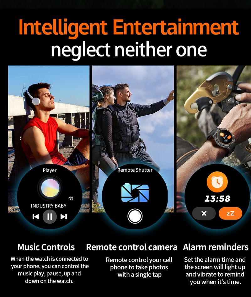 Smart Watch With Bluetooth Calling - 1.85" Round HD Display, Heart Rate & Blood Oxygen Monitor, 14-Day Battery Life_voghion.com