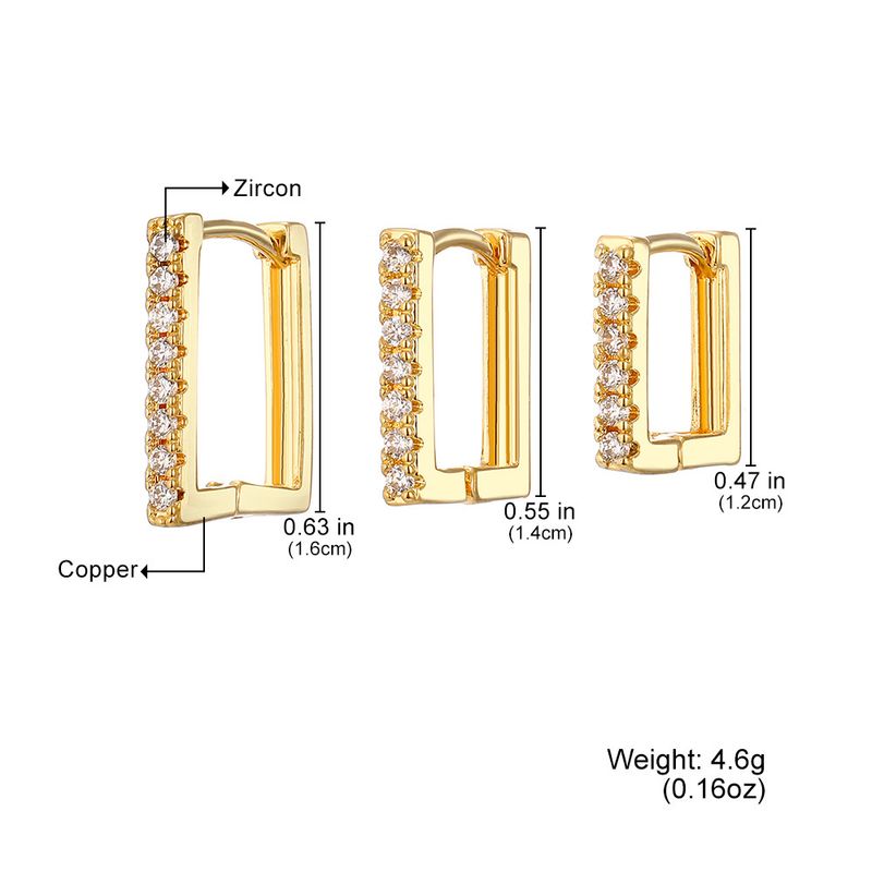 GEOMETRIC TRIO - Alloy Hoop Earrings Set (High-End Minimalist Jewelry, Retro Personality Design)_voghion.com