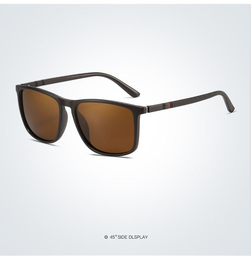 Occhiali da sole polarizzati vintage quadrati per uomo donna moda viaggio guida occhiali da sole antiriflesso uomo TR90 occhiali UV400_voghion.com
