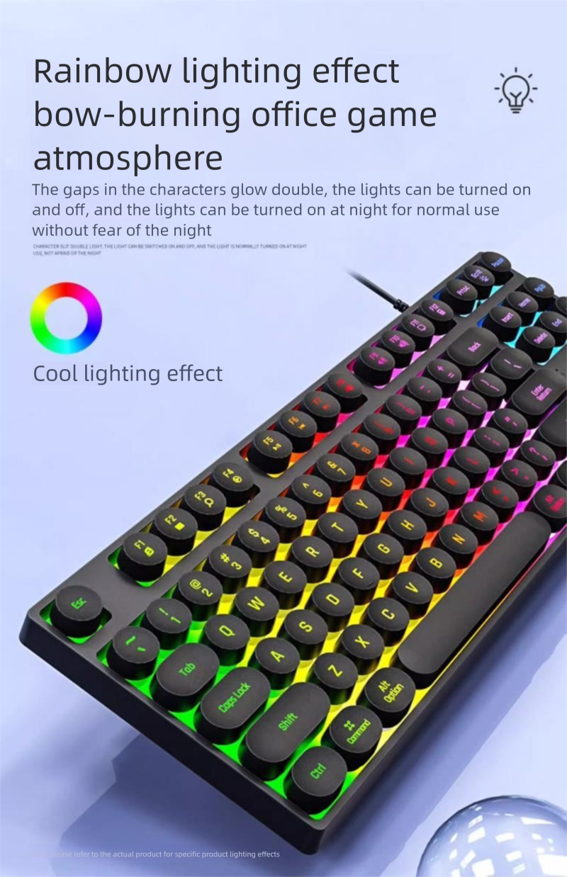 Wired 87-Key Mouse Gaming E-Sports Keyboard Silent Mechanical Feel Laptop Desktop Office PUBG_voghion.com