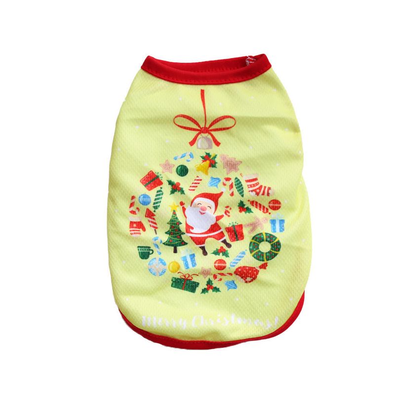 New Christmas Limited Edition Cat And Dog Clothes Vest For Pets Teddy Bichon Small Dogs Short Non-Shedding_voghion.com