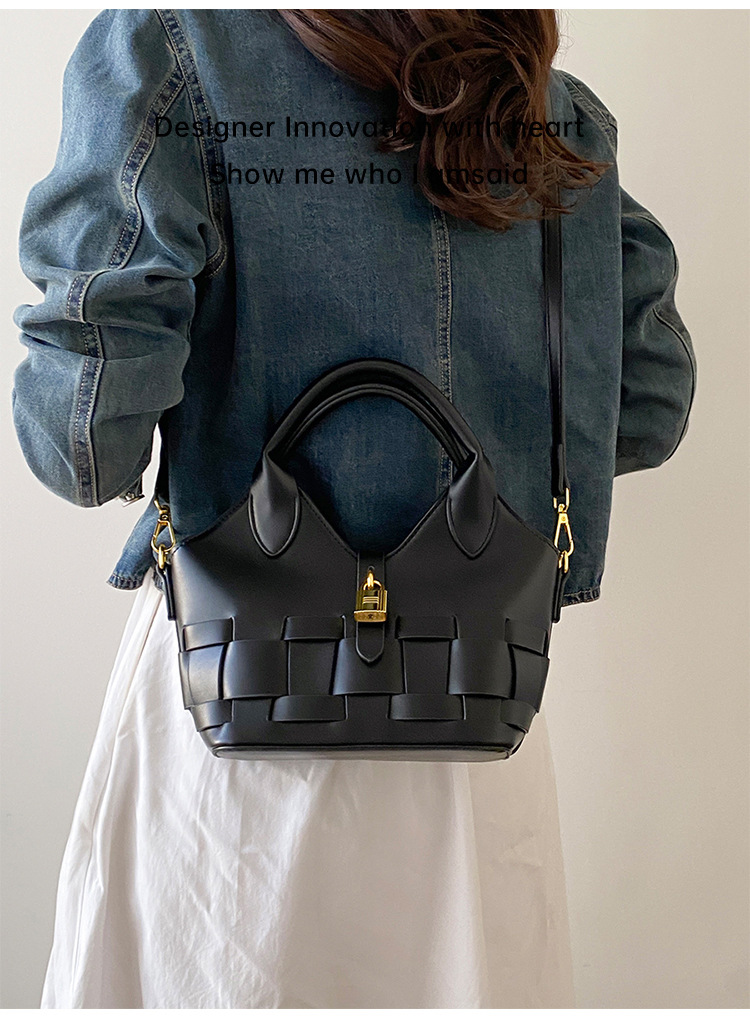 Borsa a tracolla di alta qualità, borsa a secchiello vintage, borsa tote in tessuto occidentalizzato, borsa sotto le ascelle alla moda, borsa da donna leggera di lusso_voghion.com