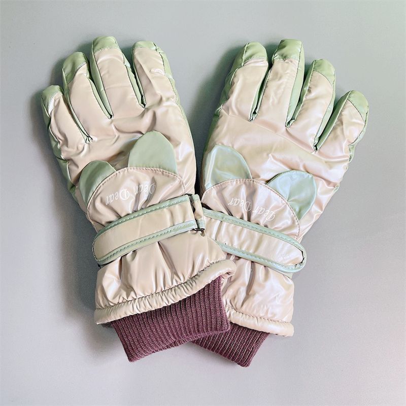Winter skiing gloves women with thick velvet for riding electric bikes, outdoor waterproof, windproof, and cold_voghion.com