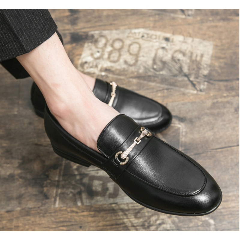 Miesten Oxford Dress Kengät Slip-On Loafers Business Casual Derby Kengät Muoti teräväkärkiset nahkakengät_voghion.com