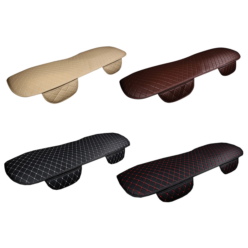 Yuanmheng 1 pieza/3 piezas Funda de cuero para asiento delantero y trasero de coche Cojín con bolsillo_voghion.com