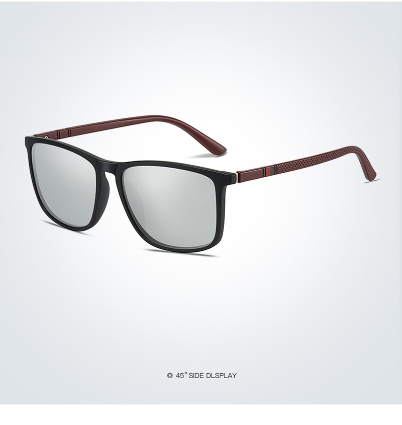 Occhiali da sole polarizzati vintage quadrati per uomo donna moda viaggio guida occhiali da sole antiriflesso uomo TR90 occhiali UV400_voghion.com