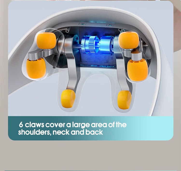 Elektrisches Massagegerät für Rückenschmerzen und Schulterschmerzen, Heißkompresse, beruhigender Massageschal zur Entspannung der Nackenmuskulatur_voghion.com