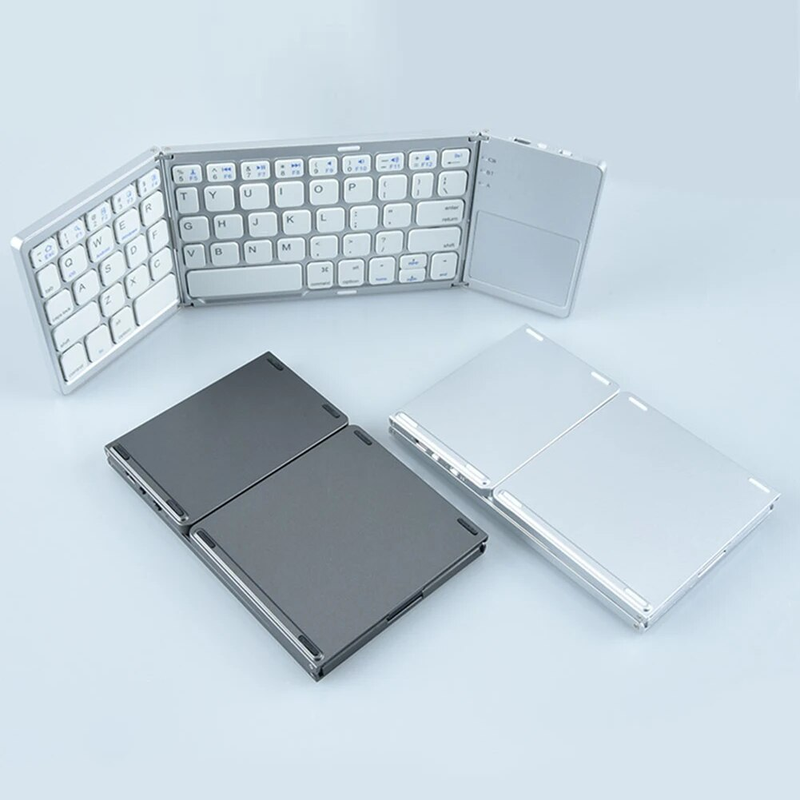 Faltbare Mit Touchpad Drahtlose Tastatur Leichte Staubdicht Bluetooth-kompatibel für Universal Tablet_voghion.com