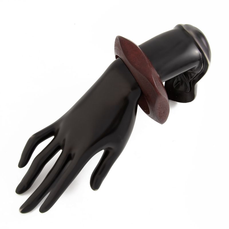 bracelet Maillard Style Retro Wooden Bracelet Simple Design Round Faceted Hand Jewelry_voghion.com