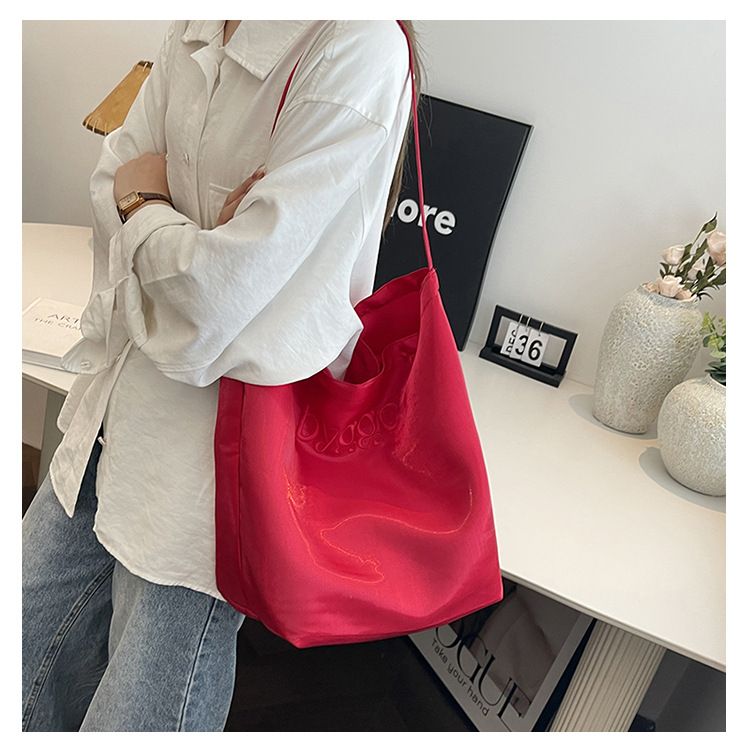 Sac à main coréen en soie double face pour femme, sac seau décontracté à bandoulière_voghion.com