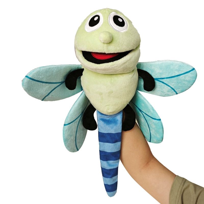 Marionetta di peluche ventriloquo insetto giocattolo per bambini a forma di bruco da abbracciare morbido e_voghion.com