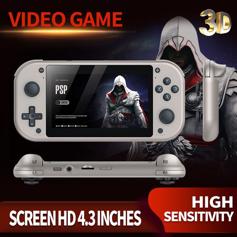 Video Game Consoles New Handheld Game Console TV Game Console 3D Home Arcade 4K HD PSPPS1 Handheld_voghion.com
