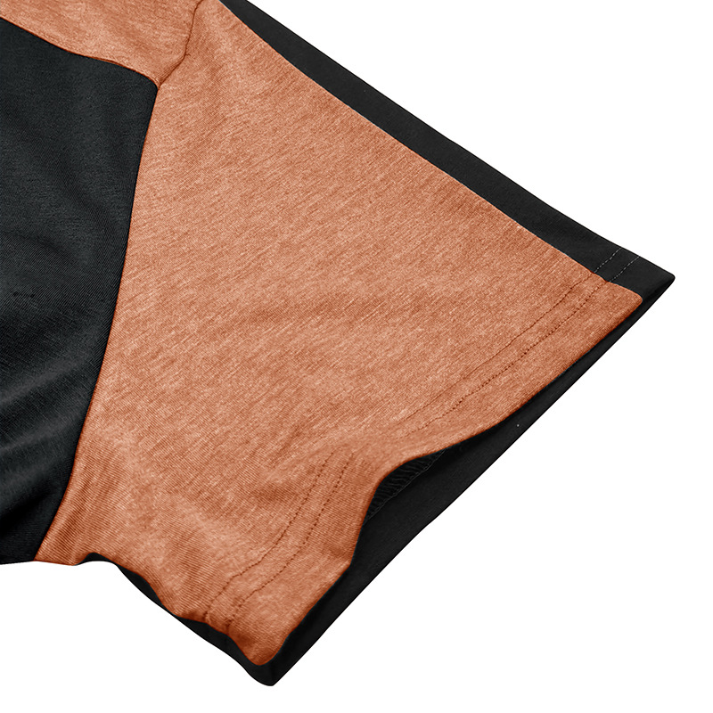 T-shirt à manches courtes et col montant pour homme, chemise Henley de sport de plein air pour homme, haut de fitness, t-shirt_voghion.com
