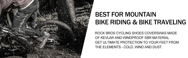 ROCKBROS Copriscarpe Copriscarpe Bici Mezza Copriscarpe MTB Bici da Strada S/L Nero_voghion.com