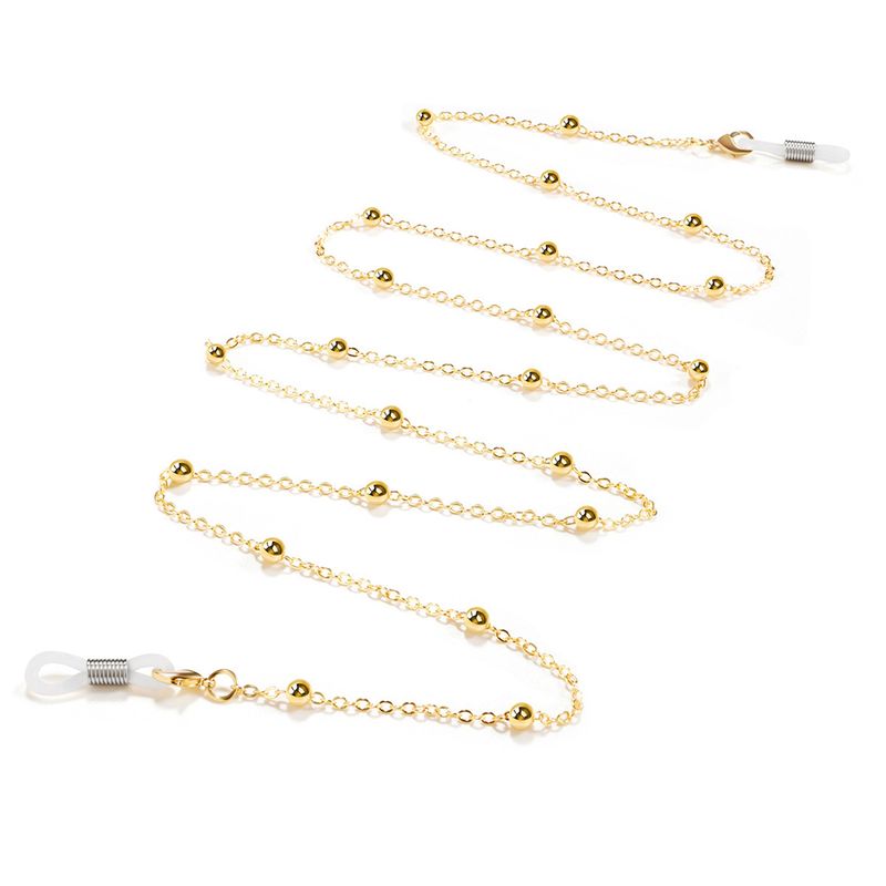 Chic Anti-slip Metal Beaded Reading Glasses Sunglasses Neck Cord Rope Chain_voghion.com