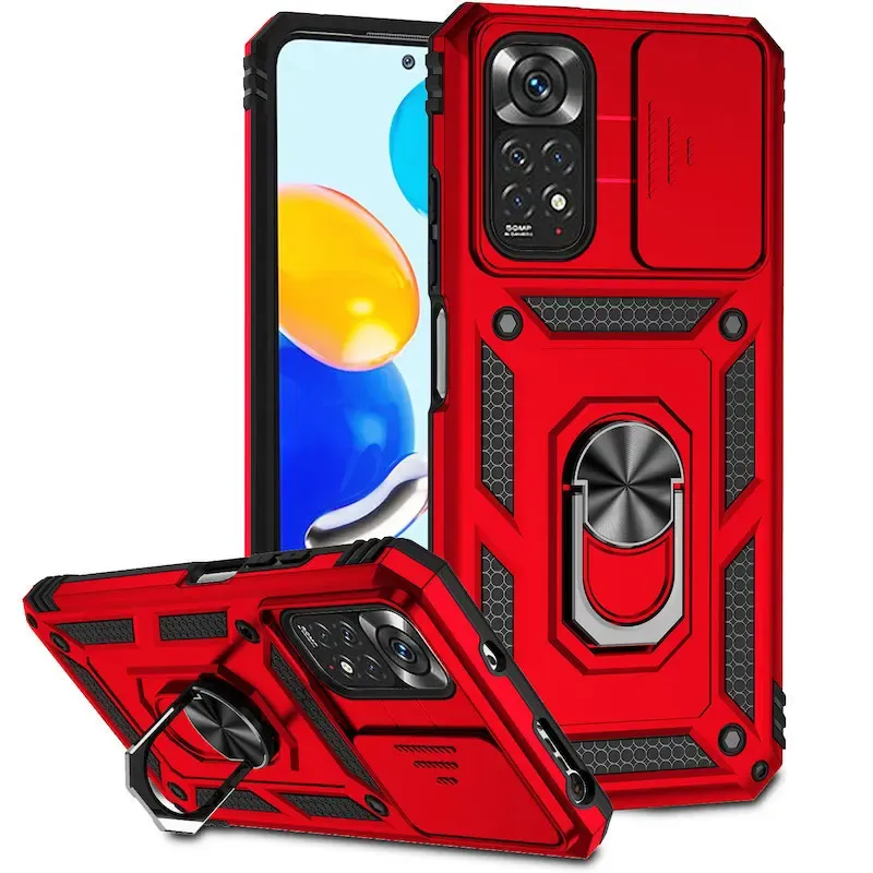 Armor Ring Bracket Push Phone Cases for Xiaomi Redmi Note 10 9 11 8 Pro Ma 9S Prime Poco X3 NFC X4 M4 4G 5G XiaoMi 11 11T Cover_voghion.com